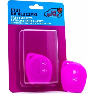 Kľúčenka Fiat Opel Suzuki silikónový obal na kľúče ružová