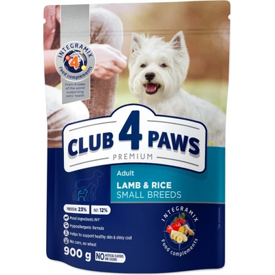 Club4Paws Premium pre dospelých psov malých plemien jahňa a rýža 0,9 kg