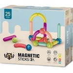 Smart Baby Магнитен конструктор Smart Baby - С топчета и пръчки, 25 части (ACT187-1) - baby
