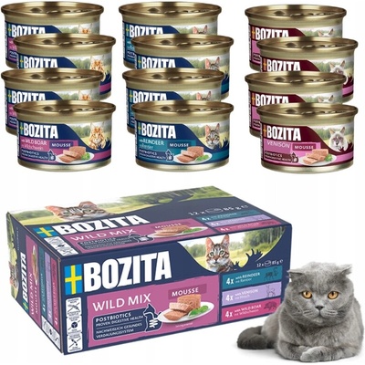 Bozita Mus MIX WILD sob divina diviak bez obilnín 12 x 85 g