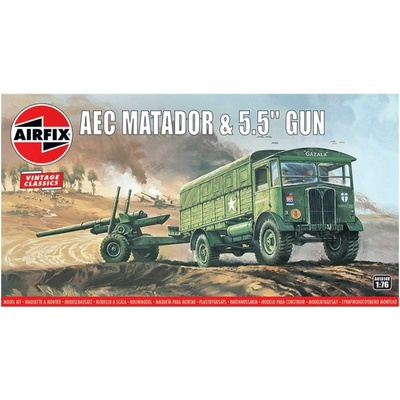 AIRFIX Classic Kit VINTAGE military A01314V AEC Matador & 5.5 Gun 30-A01314V 1:76