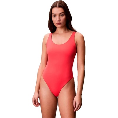Calvin Klein Бански костюм Calvin klein LV00Q61205 Scoop Back swimsuit - Pink (Punch Pink)