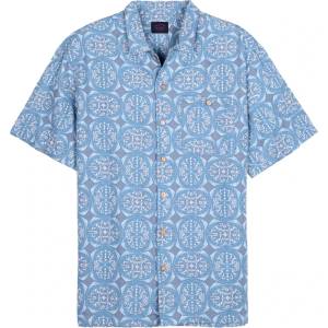 Oxbow Мъжка риза с копчета Oxbow Darts Short Sleeves Shirt - Lost Blue - размер M (033-3022-0112)