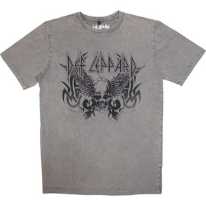 Def Leppard Tribal Skull Stone Wash Grey L Риза (DEFLSTNW46MG03)