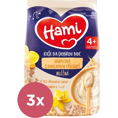 Hami Mléčná kaše krupicová vanilka 3 x 210 g