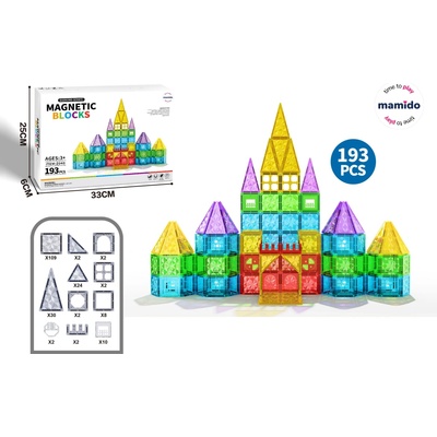 Mamido Magnetická stavebnica 193 ks Rainbow XXL