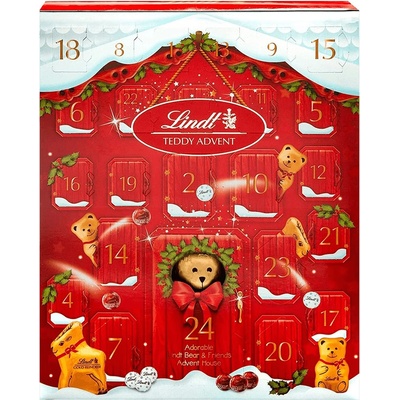 Lindt Adventní kalendář Teddy medvídek v domečku 243g