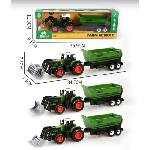 Babyhome Метален детски трактор с челен товарач и ремарке Farm Vehicle