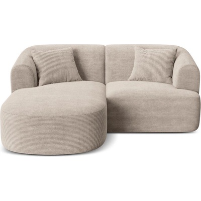 Cosmopolitan Design Светлокафяв ъглов диван от рипсено кадифе (ляв ъгъл) Campi - Cosmopolitan Design (COS_LC_S_266_F1_CAMPI1)