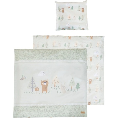 roba Светлозелено памучно детско спално бельо за детско креватче 80x80 cm Woodland Buddies - Roba (1490S283)
