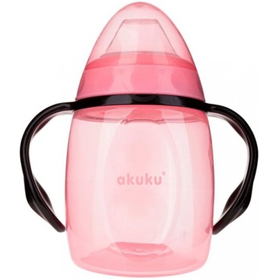 Akuku hrnček so silikónovým náustkom 280ml rúžová