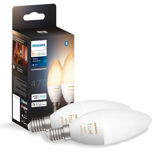 Philips White Ambiance E14 LED lamp double pack, dimmable, all shades of white, controllable via app, compatible with Amazon Alexa (Echo, Echo Dot) - 929002294404 - boombuy