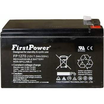 Image 1 of Eaton FirstPower FP7-12, 12V, 7Ah, 151 х 65 х 94 мм (FP1270T1)