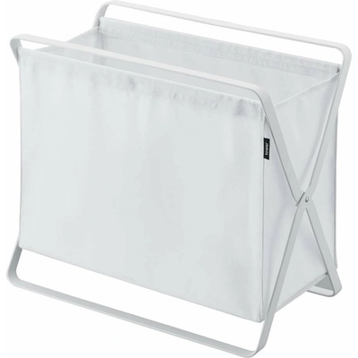 Yamazaki Skladací úložný kôš Tower 3544 kov/polyester š.46 cm biely