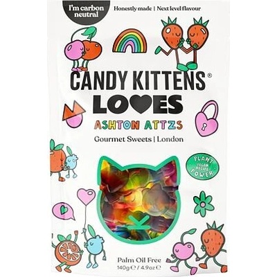 Candy Kittens Loves žvýkací bonbonky s ovocnými příchutěmi 140 g