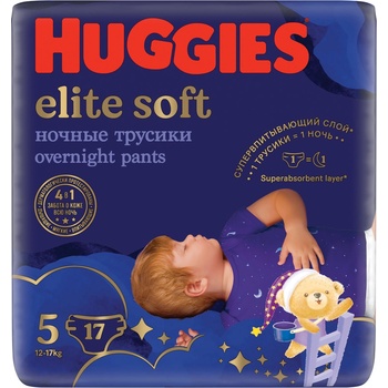 Huggies Elite Soft Pants OVN 5 12-17 kg 17 ks