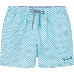 Faconnable Бански гащета Façonnable Cubic swimming shorts - Blue (Curacao Blue)
