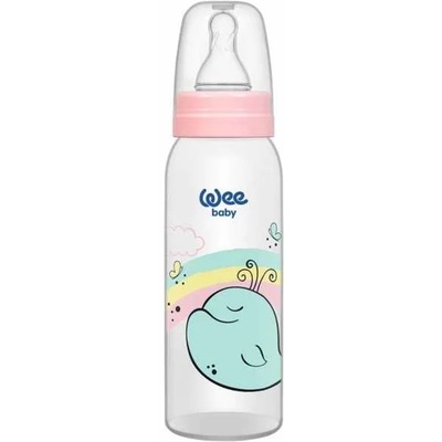 Wee Baby Бебешко шише Wee Baby Classic - 250 ml, розово с кит (852)