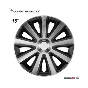 Versaco Тасове за джанти 16'' Versaco Carbon Aviator - Silver / Black