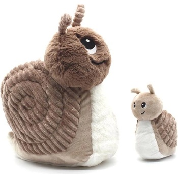 Les Ptipotos Плюшено охлювче Speedou кафяво - мама с бебе