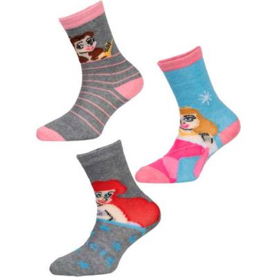 Trenýrkárna Комплект от три - детски чорапи Disney Princess многоцветни (38291/pink) Trenýrkárna | Rozov Mnogotsveten | Момчешки | 31-34