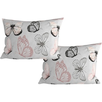 Textilomanie z mikrovlákna MY BUTTERFLY svetlo sivá 2ks 50 x 70 cm