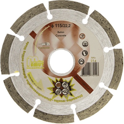 Kotúč diamantový MAMUT Standard 115x22,23mm (214) betón, tehla, strešná krytina