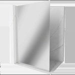 Mexen Kioto L стъклена преграда за душ Walk-in 80 x 200 cm, огледало, четкан никел - 800-080-103-97-50 (800-080-103-97-50)