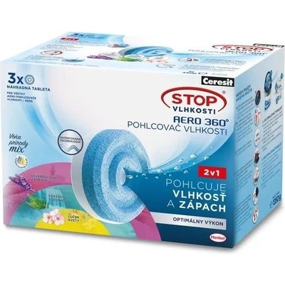 Ceresit Stop vlhkosti Aero 360° náhradné tablety 3 x 450 g Mix vůní