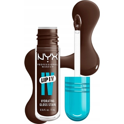 NYX Professional Makeup Lip IV dlouhotrvající lesk na rty s hydratačním účinkem 06 espresso soak 5 ml
