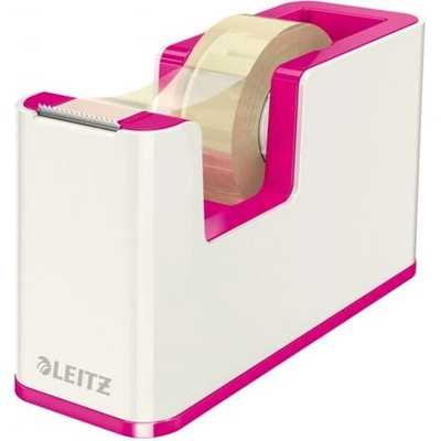Leitz WOW Odvíječ pásky bílo-růžová / Na pásky do 19 mm x 33 m