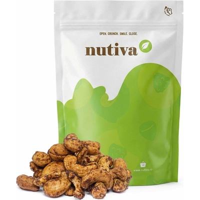 NUTIVA Kešu orechy pražené s BBQ korením a chilli 200 g