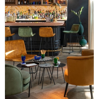 J-Line by Jolipa Chair Isabel Ochre Okrová sametová