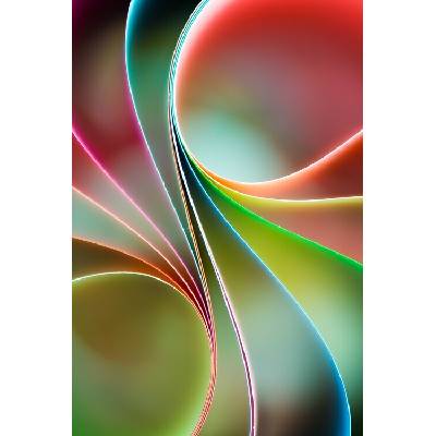 Plagát, Obraz - Vibrant Abstract Curves, Mazin alrasheed alzain, 26.7 × 40 cm