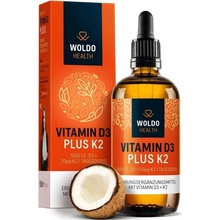 WoldoHealth Vitamíny D3 + K2 MK7 v MCT oleji 50 ml 1800 kvapiek