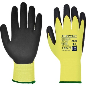 Portwest vis-tex a625 / Ръкавици, устойчиви на порязване, с pu покритие, ниво d - жълти/черни s (a625y8rs)