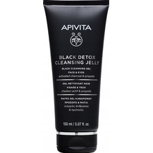 Apivita Cleansing Black Detox Cleansing Gel čisticí gel s aktivním uhlím na obličej a oči 150 ml