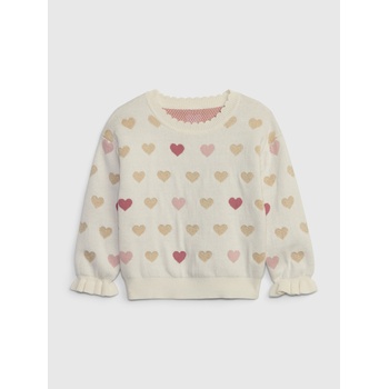 Image 1 of GAP Baby sweater heart pattern GAP GAP | Byal | Момичешки | 110