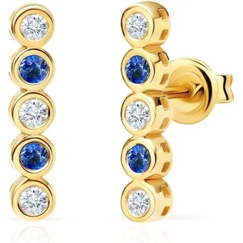 Image 1 of SAVICKI Обеци Savicki: злато, сини сапфири, диаманти