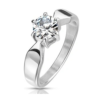 Šperky4U ocelový prsten se zirkonem OPR1773