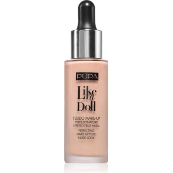 PUPA Milano Like a Doll фон дьо тен за естествен вид SPF 15 цвят 020 - Light Beige 30ml