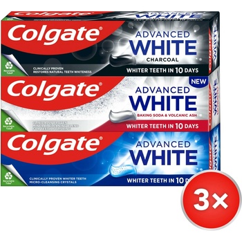 Colgate Advanced White Mix bělicí 3 × 75 ml