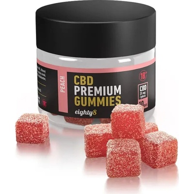 Eighty8 CBD Gummies broskyňa 10 ks x 25 mg