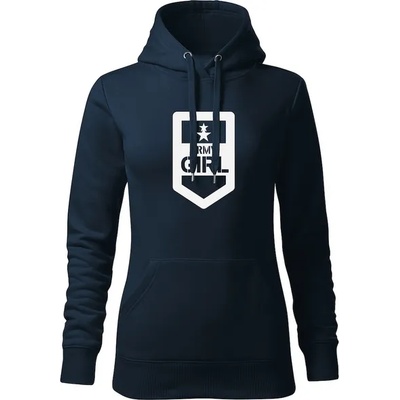 DRAGOWA дамски суитшърт с качулка, Army Girl, тъмносин, 320г/м2 (5953)