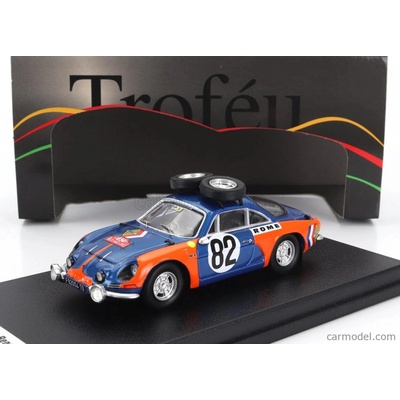 Trofeu Renault A110 Alpine night Version N 82 Rally Montecarlo 1973 Umberto De Bonis Maria T.pelossa Modrá Oranžová 1:43