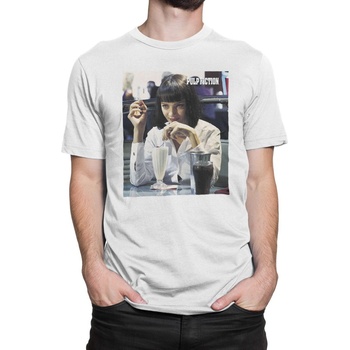 HYBRIS Мъжка тениска Pulp Fiction - Mia Wallace - White - HYBRIS - PA-1-PF004-43300-WH