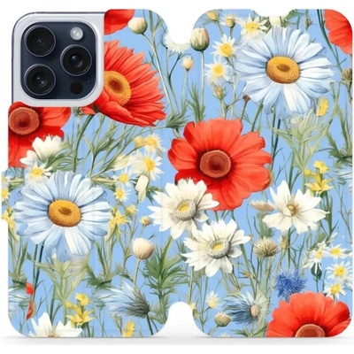 Mobiwear - Apple iPhone 15 Pro Max - VP44S Červené a bílé květy