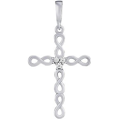SILVEGO Stříbrný přívěsek křížek infinity Gero PRGPK0056PS