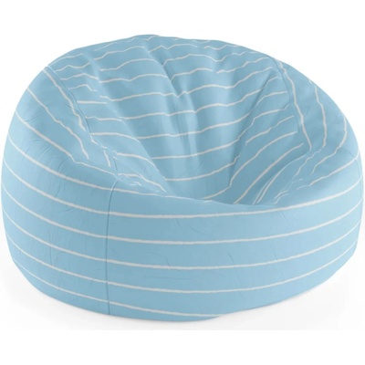 Sablio Sedací vak Cocoon Bílé linky na modré75 x 45 x 35 cm