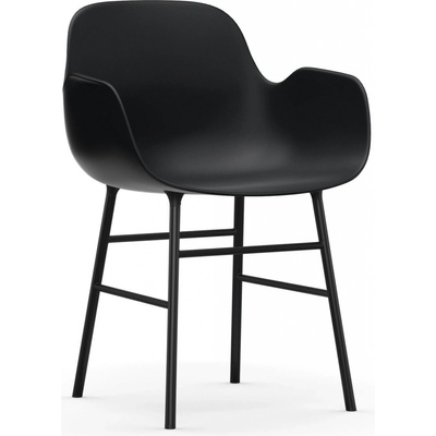 Normann Copenhagen Form Armchair čierna / čierna oceľ